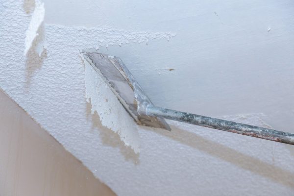 Popcorn ceiling being removed | Featured image for the Asbestos Ceiling Removal Services page on Asbestos Removals Brisbane.